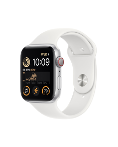 Išmanusis laikrodis APPLE Watch SE GPS+Cell 44mm Silver Alumin. Case with White Sport Band (2022)