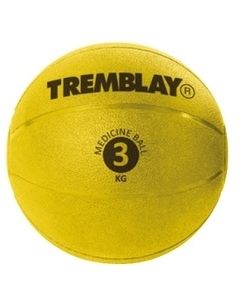 Svorinis kamuolys TREMBLAY Medicine Ball 3kg D23cm Yellow mėtymui
