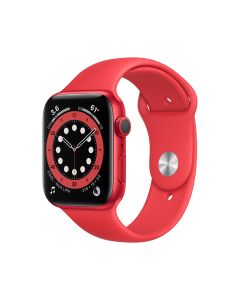 Išmanusis laikrodis APPLE Watch 6 GPS, 44mm Red Aluminium Case with Red Sport Band