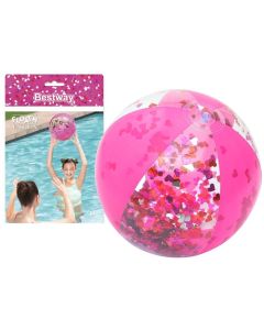 Pripučiamas paplūdimio kamuolys 41 cm, rožinis